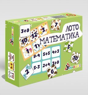 Фото, купити Розвиваюча настільна гра "Лото математика", ціна 208 грн