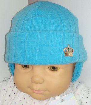Теплі дитячі зимові шапки для малюків та новонароджених Шедевр бірюзова
