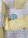 Сатиновый спальный набор в кроватку для новорожденного Ферма, без балдахина