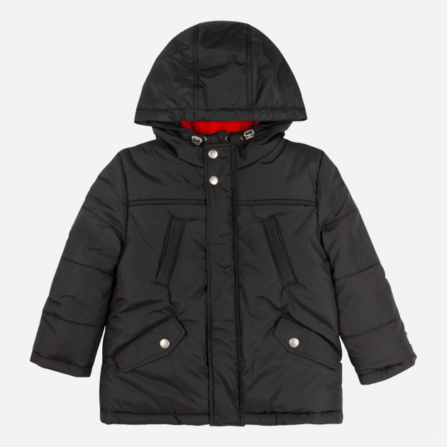 Зимова куртка North для хлопчика чорна з термоутеплювачем