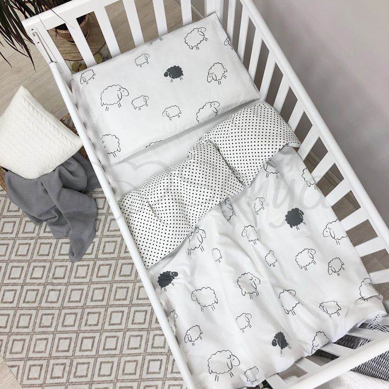 Сменный постельный комплект в кроватку для новорожденных Sheep фото, цена, описание