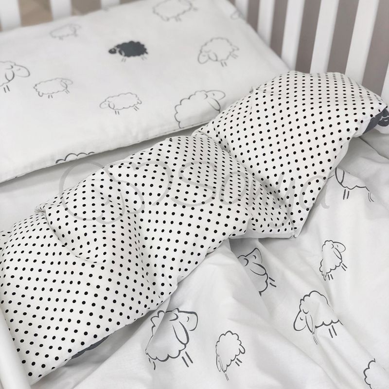 Сменный постельный комплект в кроватку для новорожденных Sheep фото, цена, описание
