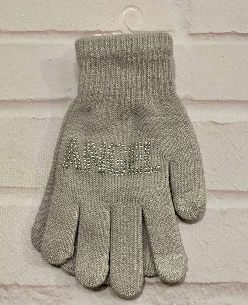 Детские перчатки Angel Touch c начесом, 17, Вязаное полотно