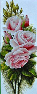 Наборы для вышивания крестом с рисунком на канве 45х110 Roses