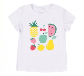 Дитяча футболка Вітамінчики для дівчинки супрем біла