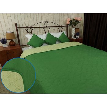 Двостороннє декоративне покривало Grass Зірка зелене 150х212 см.