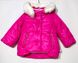 Тепла куртка Лапочка яскраво - рожева для дівчинки, 80, Плащівка