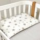 Змінний постільний комплект у ліжечко для новонароджених stars beige, 90х110 см