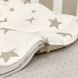 Сменный постельный комплект в кроватку для новорожденных stars beige, 90х110 см