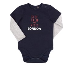 Боді для новонароджених Лондон синій інтерлок