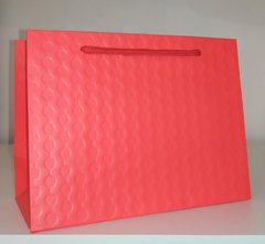 Однотонный бумажный пакет 15х20х9 красный