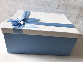 Подарункові коробки 10 шт блакитний бант