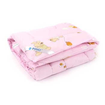 Зимнее одеяло для малышей Мишка с шариком розовое