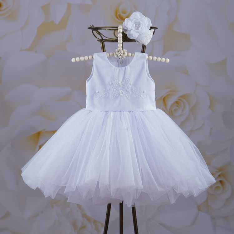 Ошатна сукня + пов'язка Настюша для малечі біла