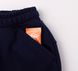 Спортивные штаны Джоггеры для новорожденных синие трехнитка, 86, Трикотаж трехнитка