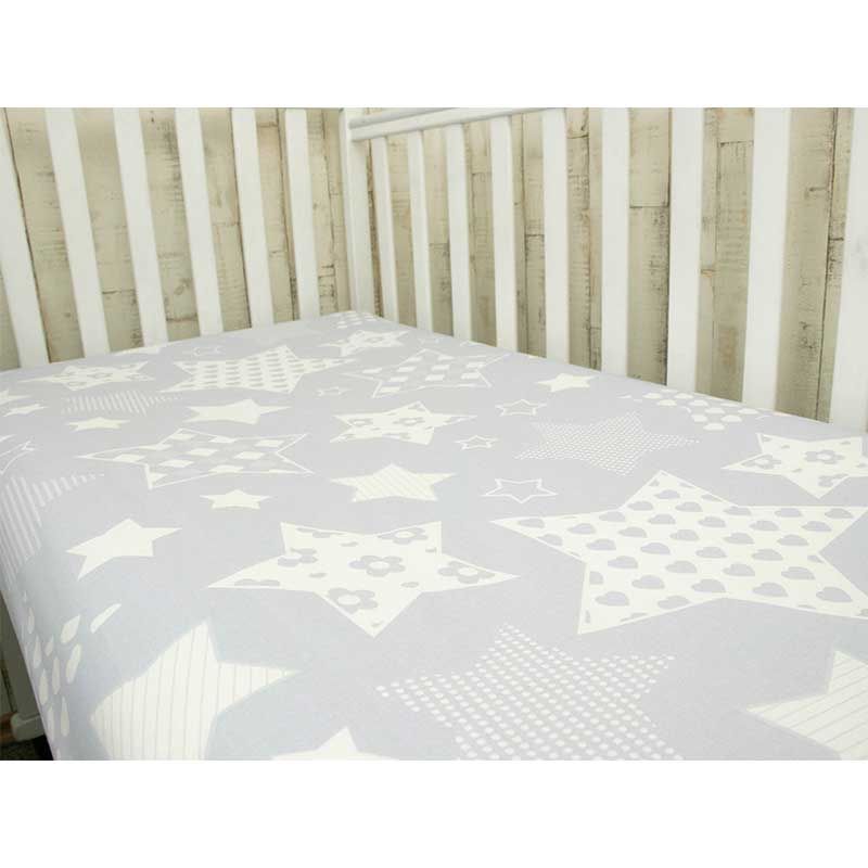 Детская бязевая простынь на резинке в кроватку 60х120 см голубая фото, цена, описание