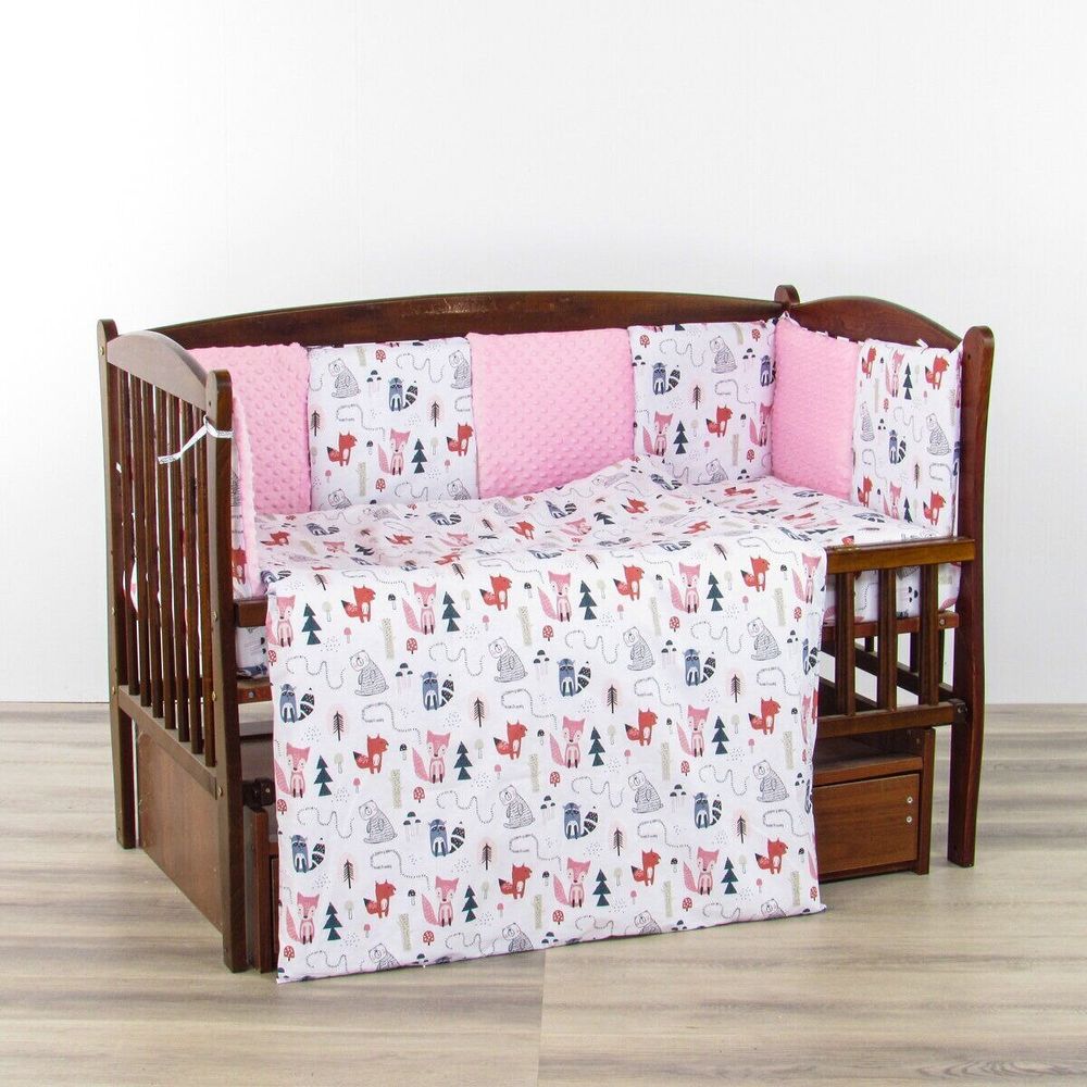 Спальний комплект для новонароджених Лисичка плюш 8 предметів