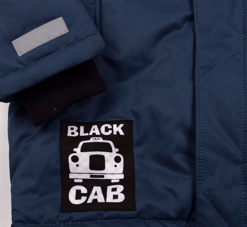 Детская демисезонная парка Black Cab для мальчика синяя, 104, Плащевка