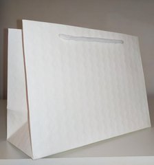 Однотонний паперовий пакет 15х20х9 білий, Маленькі, Однотонні