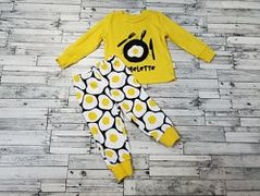Детская пижама OMLETTE 100 % хлопок , Жёлтый, 92, Интерлок
