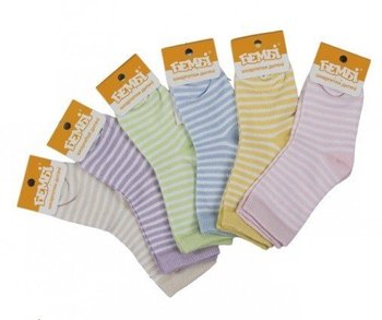Детские носочки Полосатики для мальчика, 12-24 мес (длина стопы 12 см), Трикотаж