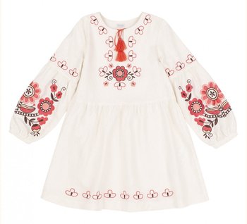 Дитяча Льняна сукня Українка вишиванка молочна