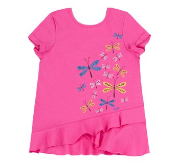 Дитяча футболочка для дівчинки Стрекозки малина, 74, Супрем