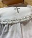 Хрестильний костюм Марія білий із золотим хрестиком, 74, Інтерлок, Костюм, комплект