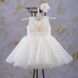 Ошатна сукня + пов'язка Настюша для дівчинки молочна, 92, Кулір, Плаття