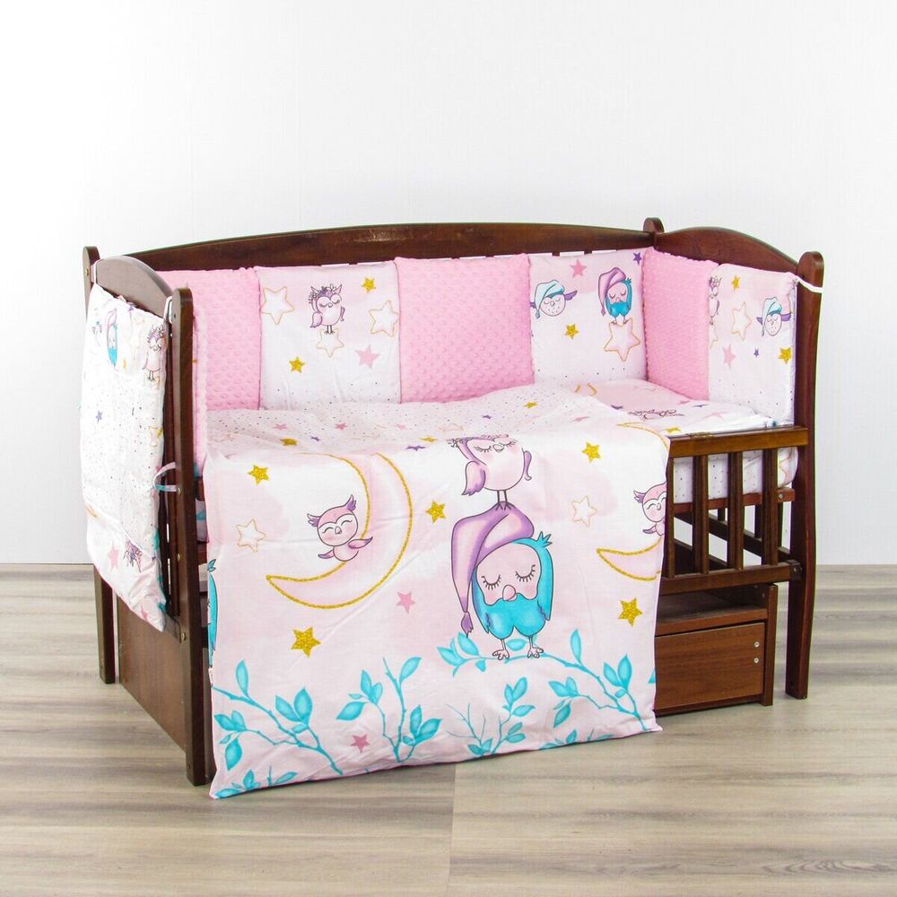 Спальный комплект для новорожденных Сова плюш 8 предметов
