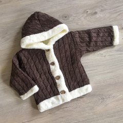 Меховая куртка для малышей Сніжок кофейная