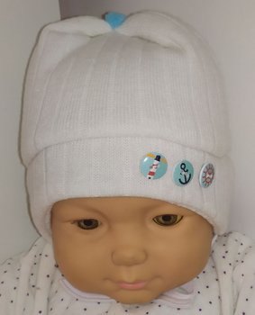 Теплі дитячі зимові шапки для малюків та новонароджених Sea молочна