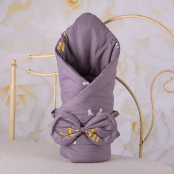 Конверт одеяло для новорожденного Корона фиолетовый