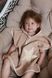 Дитячий рушник пончо з капюшоном Зірочка кавове, 92, Махра