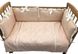 Сатиновый комплект ЖЕМЧУЖИНА Элит с подушечками в детскую кроватку, с балдахином