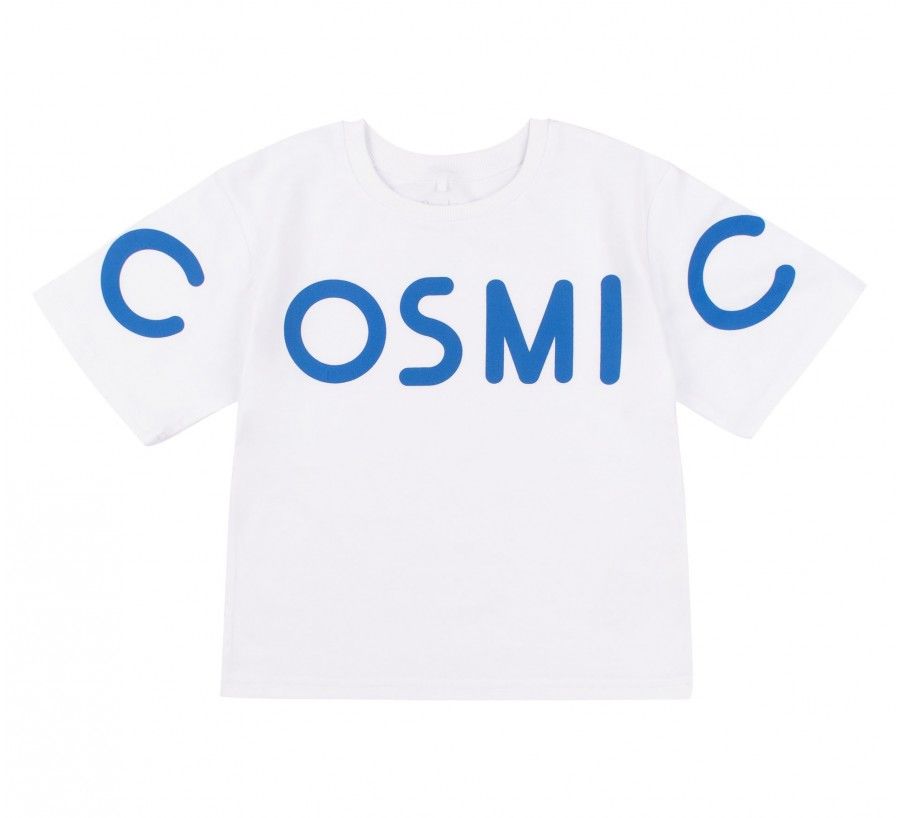 Детская футболка Космічна для мальчика супрем белая, 104, Супрем