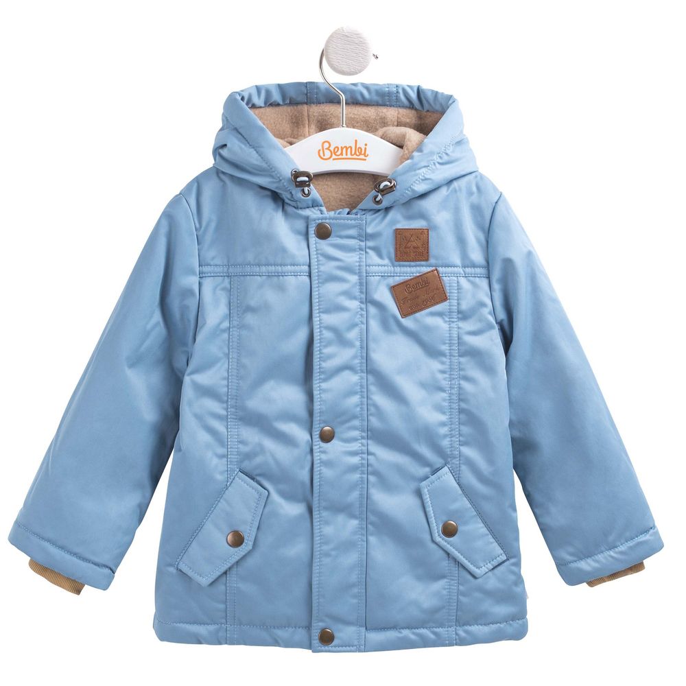 Дитяча осіння куртка для хлопчика кт 186 блакитна, 92, Плащівка, Куртка