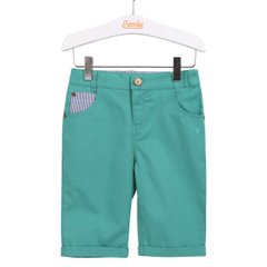 Детские котоновые шорты для мальчика шр 536 зеленые, Зелёный, 104, Коттон