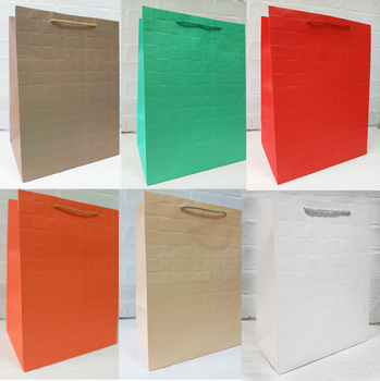 Однотонні паперові пакети з широким дном 40х30х13, Великі, Однотонні