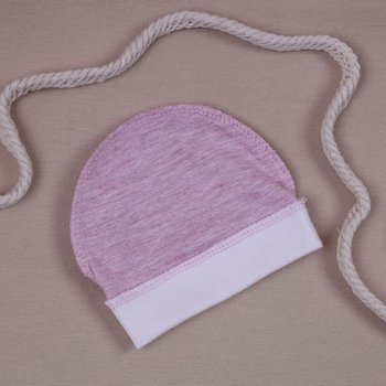 Шапочка для недоношенных деток Меланж розовая