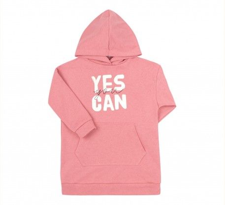 Худи Yes you Can для дівчинки рожевий тринитка