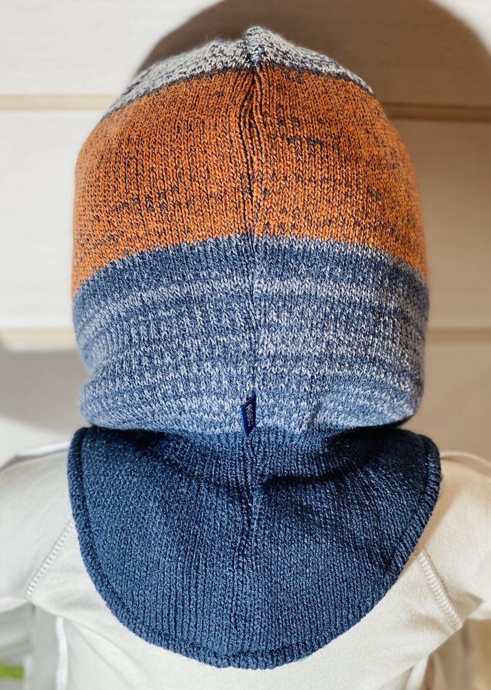 Зимняя шапка-шлем ГАРРИ ПОТТЕР-2 для мальчика, обхват головы 46 - 48 см, Вязаное полотно