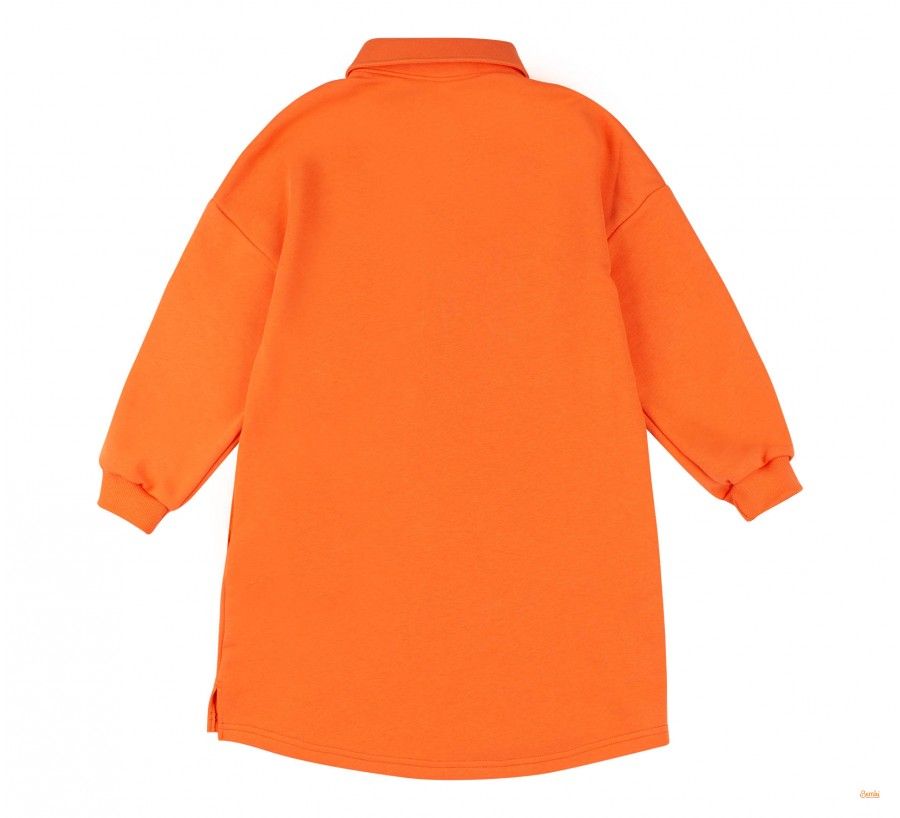 Платье для девочки Only You трехнитка оранжевое, 158, Трикотаж трехнитка, Платье