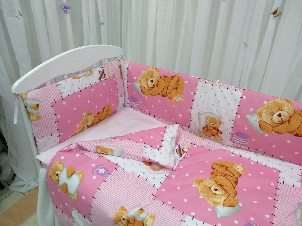 Спальний комплект в ліжечко для новонародженого Мультики