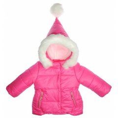 Куртка для девочки Симпатяшка ярко - розовая, Малиновый, 92, Плащевка