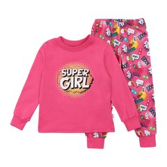 Піжама Super Girl інтерлок малиновий