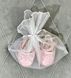 Нарядные пинетки-туфельки Первые шажочки с атласной розой, Длина стопы 10 см, Текстиль