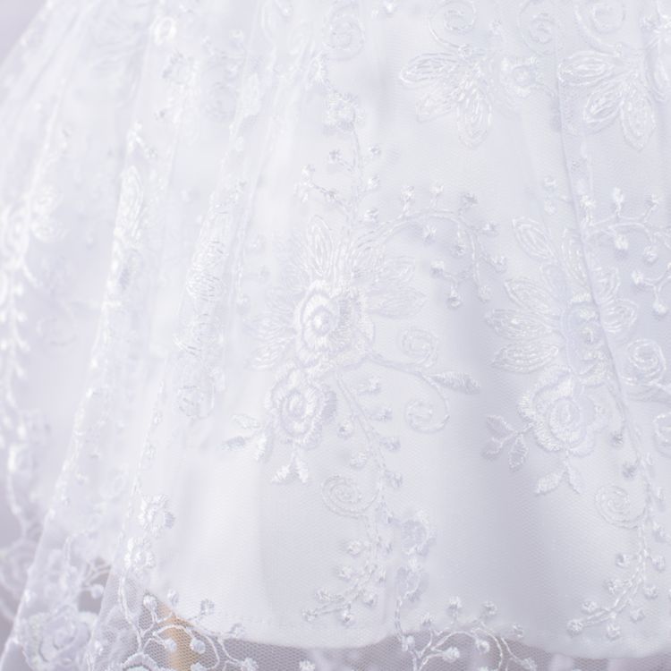 Ошатна сукня Меланія для дівчинки біла , 92, Атлас