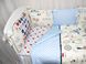 Постільні комплекти в ліжечко для новонароджених МОРСЬКІ ПРИГОДИ 8 подушечок блакитний, без балдахіна