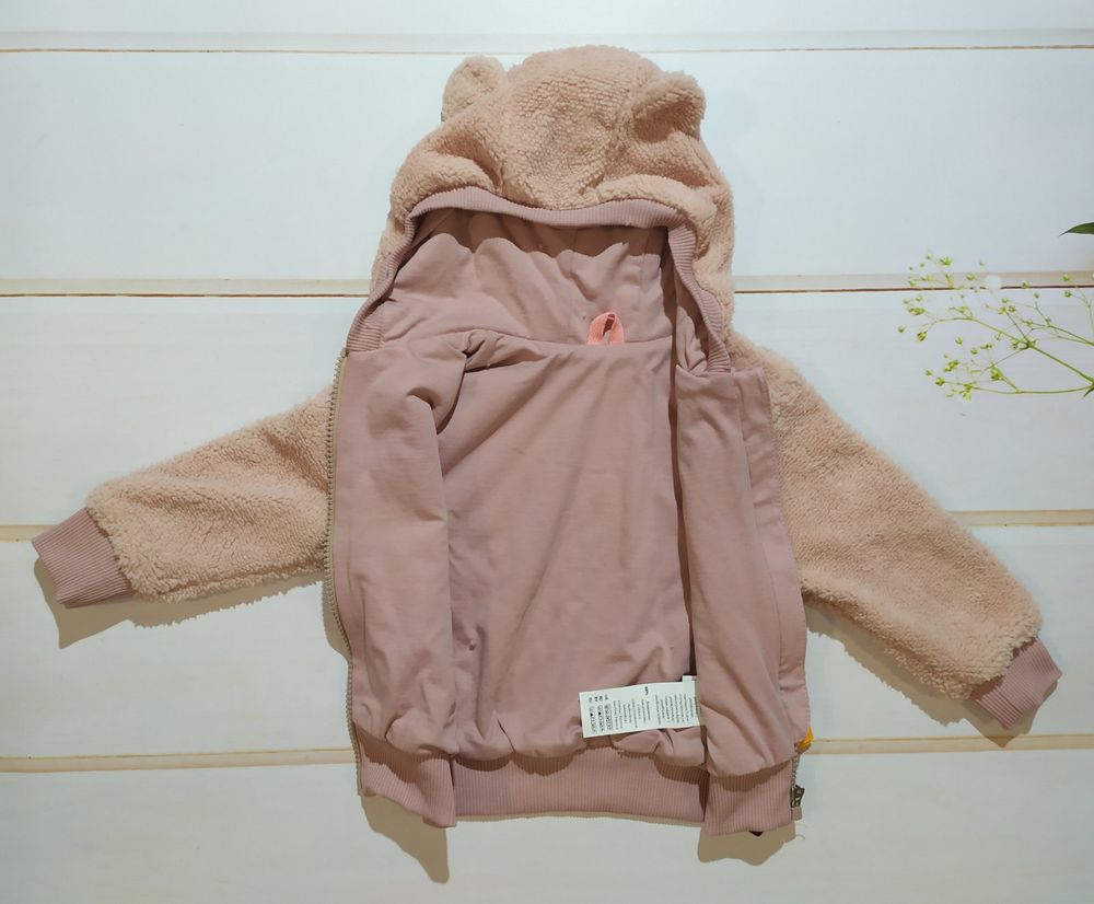 Флісова дитяча куртка КТ214 рожева пудра